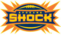  Spokane Shock Screen Printed 100% Cotton T-Shirt | Spokane Shock Arena Football  