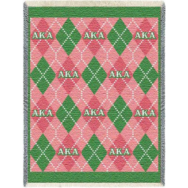 Alpha Kappa Alpha Tapestry Throw Afghan Throws