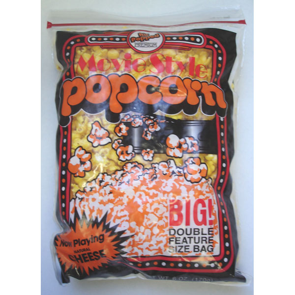Custom Popcorn Fundraiser 6 oz Bag of Natural Cheese Popcorn Custom