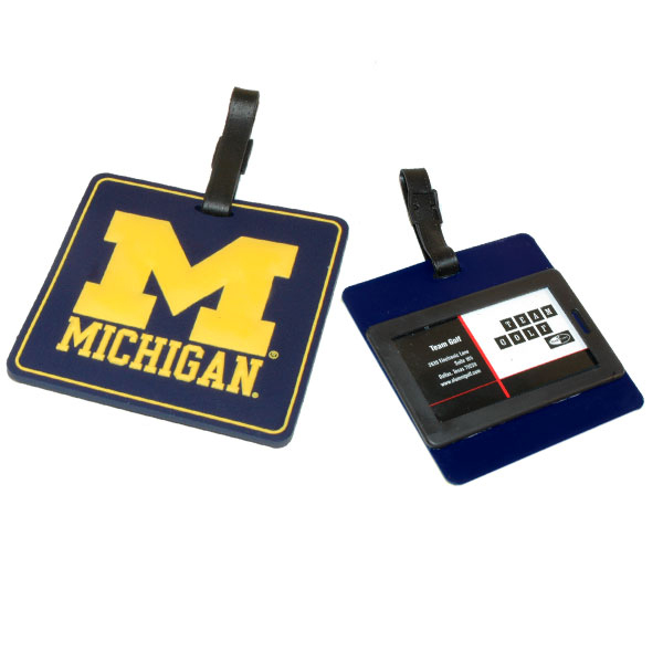 DISCONTINUED University of Michigan PVC Bag/Luggage Tag University