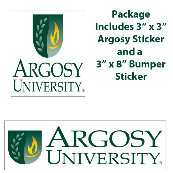 Argosy sticker and bumper sticker package Argosy University
