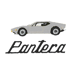 ZDA-18095 Pantera Silver Back Logo - ZDA-18095 