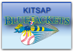  Kitsap BlueJackets Screen Printed 100% Cotton T-Shirt | Kitsap BlueJackets Baseball  