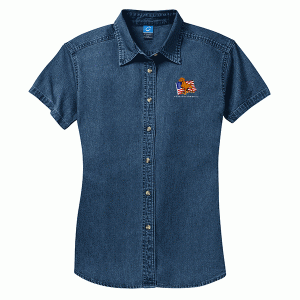 Vizsla Club of America Ladies Short Sleeve Denim Shirt