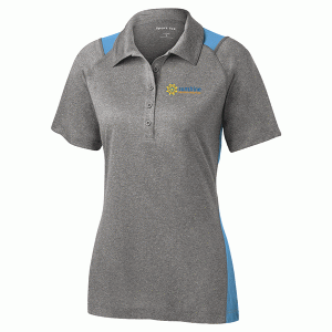 Sunshine Health Facilities Ladies Heather Colorblock Contender Polo