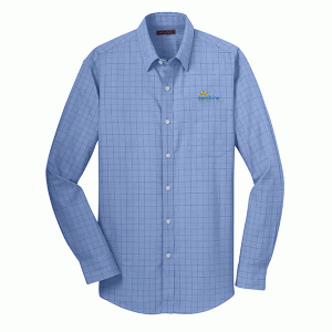 SHF Adult & Family Homes Windowpane Plaid Non-Iron Shirt.