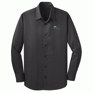 SHF Adult & Family Homes Stretch Poplin Shirt.