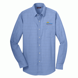 SHF Health & Rehab Windowpane Plaid Non-Iron Shirt.