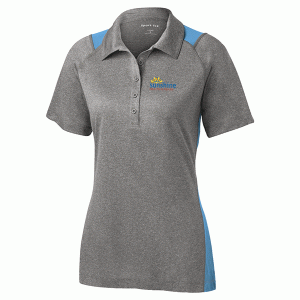 SHF Health & Rehab Ladies Heather Colorblock Contender Polo