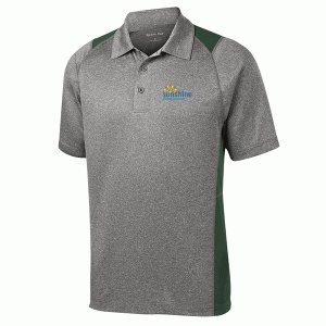 SHF Home & Health Heather Colorblock Contender Polo