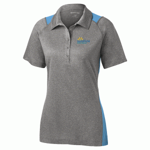 SHF Home & Health Ladies Heather Colorblock Contender Polo
