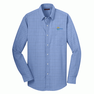 SHF Terrace Windowpane Plaid Non-Iron Shirt.