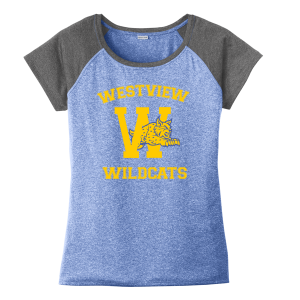 Westview Elementary Sport-Tek® Ladies Heather-On-Heather Contender™ Scoop Neck Tee