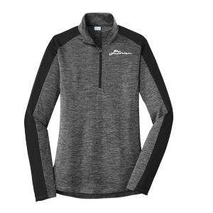 Dorian Studio Sport-TekÂ® Ladies PosiChargeÂ® Electric Heather Colorblock 1/4-Zip Pullover