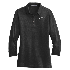 Dorian Studios Port AuthorityÂ® Ladies 3/4-Sleeve Meridian Cotton Blend Polo