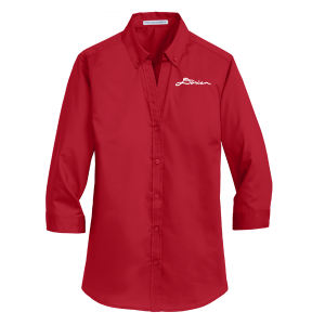 Dorian Studios Port Authority® Ladies 3/4-Sleeve SuperPro™ Twill Shirt