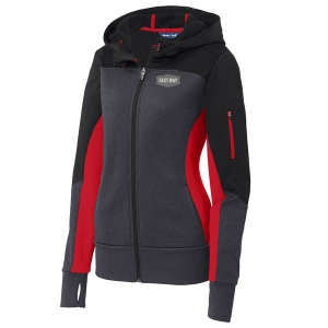 Sport-Tek® Ladies Tech Fleece Colorblock Full-Zip Hooded Jacket