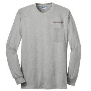 Gildan - Ultra Cotton 100% Cotton Long Sleeve T-Shirt with Pocket