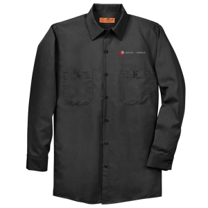 Red Kap Long Size, Long Sleeve Industrial Work Shirt. SP14LONG
