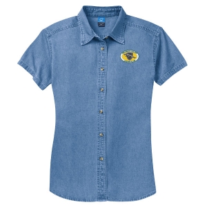 Ladies Short Sleeve Denim Shirt