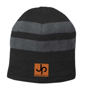 Jasper products Fleece-Lined Striped Beanie Cap