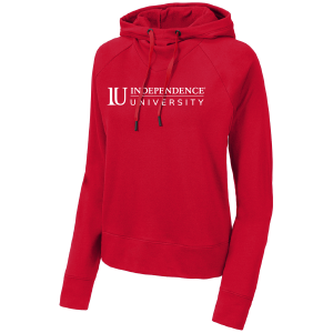 Independence University Ladies Lightweight French Terry Pullover Hoodie.