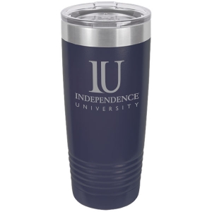 Polar Camel 20 oz. Navy Blue Ringneck Vacuum Insulated Tumbler with clear Lid