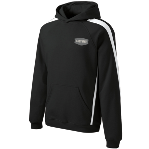 Sport-Tek Sleeve Stripe Pullover Hooded Sweatshirt