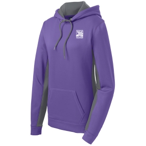 Sport-Tek® Ladies Sport-Wick® Fleece Colorblock Hooded Pullover