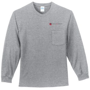 Port & Company Tall Long Sleeve Essential Pocket Tee. PC61LSPT