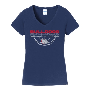 Ladies Bulldog Dunk V-Neck Tee