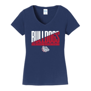 Ladies Classic Gonzaga Bulldogs Basketball V-Neck Tee