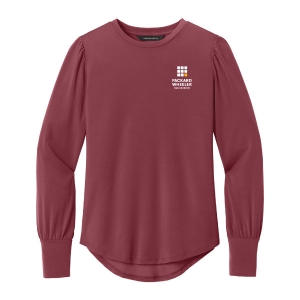 Mercer+Mettle Women's Stretch Jersey Long Sleeve Blouson Top