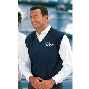 Sysco Fine-Gauge V-Neck Sweater Vest
