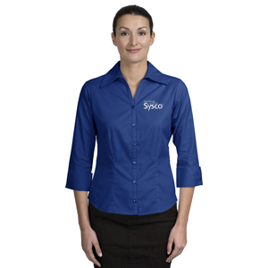 Sysco Ladies' 3/4 Sleeve Open Neck Blouse