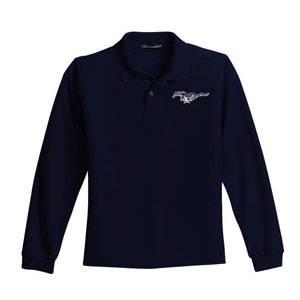 Inland Empire Mustang Club Youth Long Sleeve Pique Knit Polo
