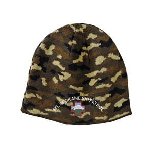 Mt.Spokane Ski Patrol Camo Beanie Cap