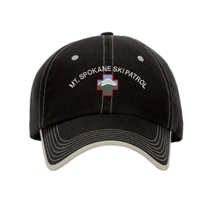 Mt.Spokane Ski Patrol Vintage Washed Contrast Stitch Cap