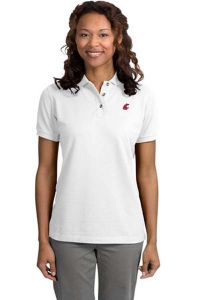 Washington State Cougars Ladies' Pique Knit Polo - Embroidered