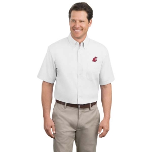 Washington State University Short Sleeve Easy Care Shirt - Embroidered