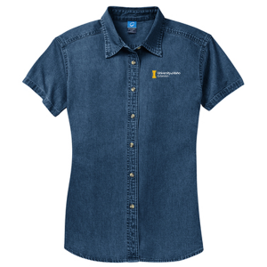 University of Idaho Extension Embroidered Ladies' Short Sleeve Denim Shirt