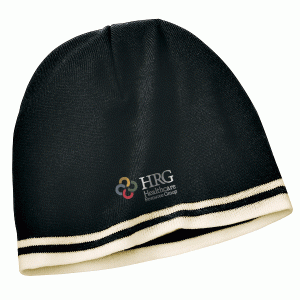 Healthcare Resource Group Knit Skull Cap with Stripes - Embroidered
