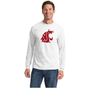 Washington State University Screen Printed 100% Cotton Long Sleeve T-Shirt