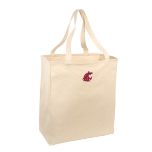Washington State University Port & Company� - Over-the-Shoulder Grocery Tote - Embroidered