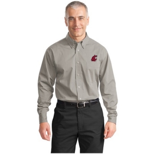 Washington State University Tonal Pattern Easy Care Shirt - Embroidered