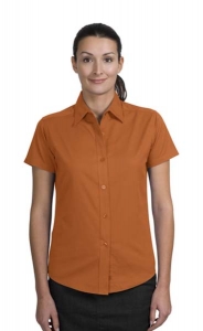 Spokane Housing Authority Embroidered Ladies Short Sleeve Easy Care Shirt