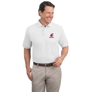 WSU Basketball Embroidered Port Authority Silk Touch Polo Shirt