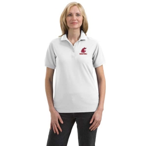 WSU Basketball Embroidered Port Authority Ladies' Silk Touch Polo