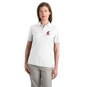 WSU Basketball Embroidered Port Authority - Ladies' EZCotton Pique Knit Sport Shirt