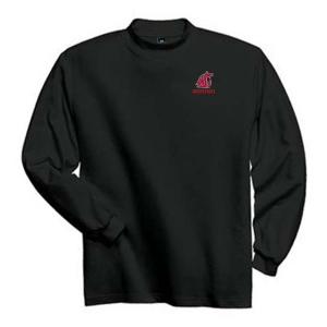 WSU Basketball Embroidered Youth Interlock Knit Mock Turtleneck